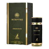 Maison Alhambra Sceptre Amazonite Eau de Parfum 100ml 3.4 fl oz bottle with gold cap - unisex spicy oud perfume