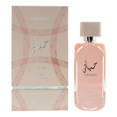 Lattafa Hayaati Florence Eau de Parfum 100ml 3.4 oz blush pink perfume bottle for women with pink patterned box