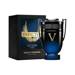 Paco Rabanne Invictus Victory Elixir Parfum Intense 100ml 3.4 fl oz black trophy bottle - spicy vanilla fragrance for men