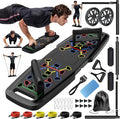 MQRW Push Up Board,Home Gym,Portable Exercise Equipment,Pilates Bar and 20 Fitness Accessories with Resistance Bands and Ab Roller Wheel,Full Body Workout at Home Visit the MQRW Store