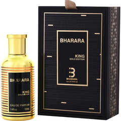 Bharara King Gold Edition Eau de Parfum 100ml 3.4 fl oz gold bottle - sweet gourmand fragrance for men