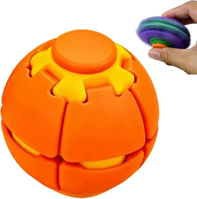 Press and Spin Fidget Ball – 3D Printed Sensory Stress Relief Toy