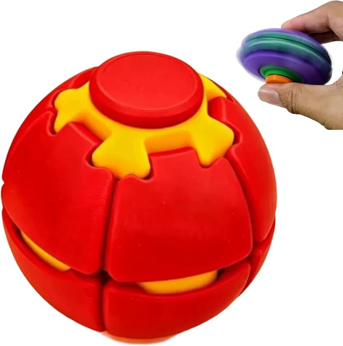 Press and Spin Fidget Ball – 3D Printed Sensory Stress Relief Toy