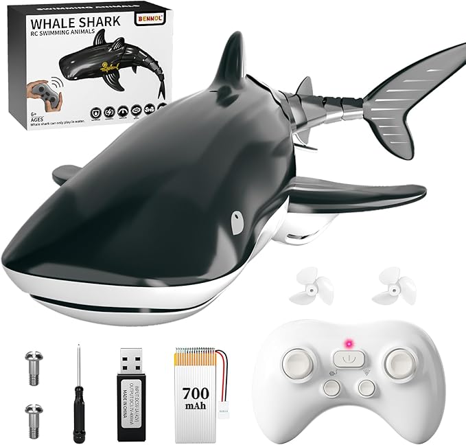 Remote Control Whale Shark Toy – RC Swimming Shark with Waterproof Remote