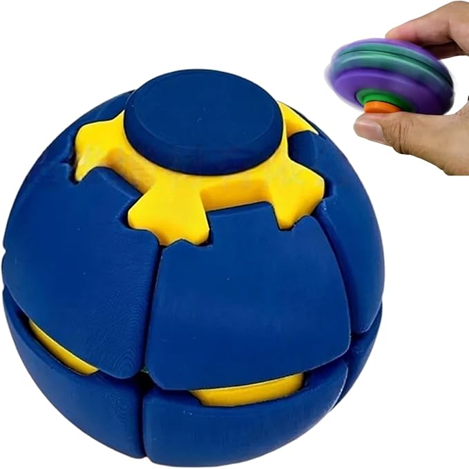 Press and Spin Fidget Ball – 3D Printed Sensory Stress Relief Toy