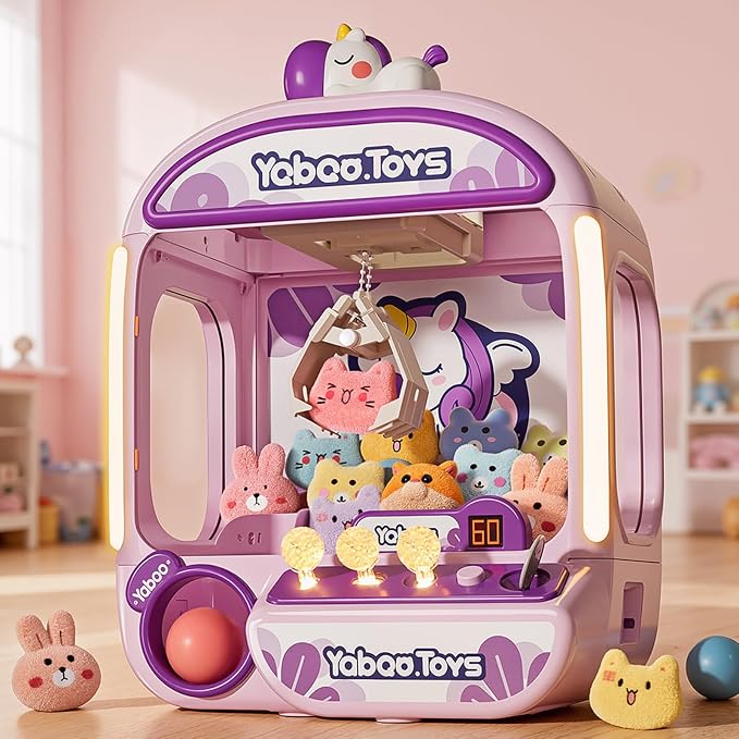 Kids Claw Machine Toy – Unicorn Arcade Prize Grabber with Lights & Sound