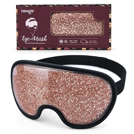 NEWGO Cooling Gel Eye Mask – Reversible Hot & Cold Ice Pack for Puffy Eyes
