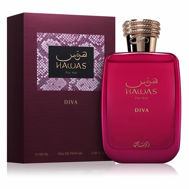 Rasasi Hawas Diva Eau de Parfum 100ml purple pink bottle for women