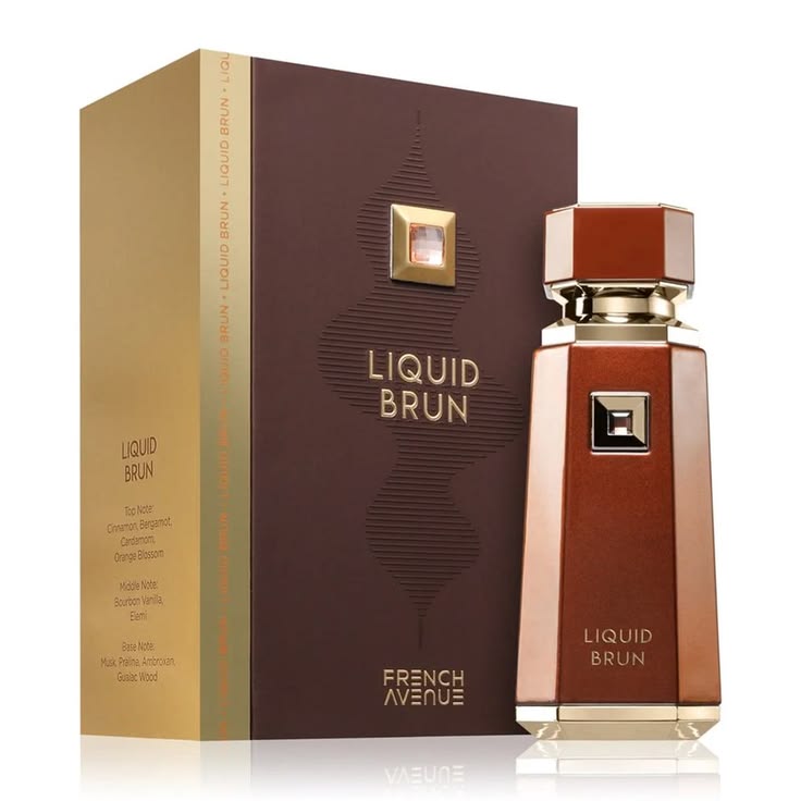 French Avenue Liquid Brun Limited Edition Extrait de Parfum 80
ml brown and gold bottle