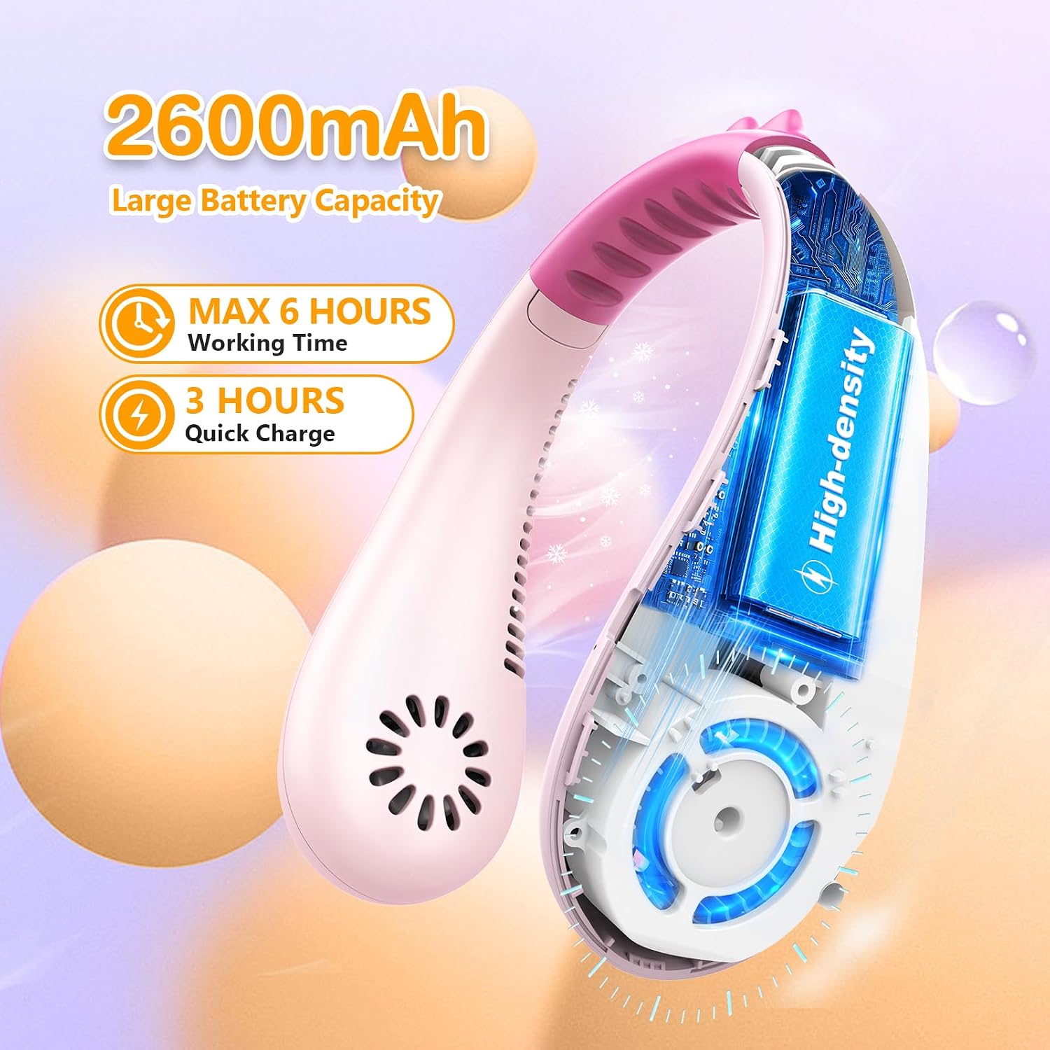 Kids Neck Fan – Rechargeable Wearable Hands-Free Personal Fan for Children