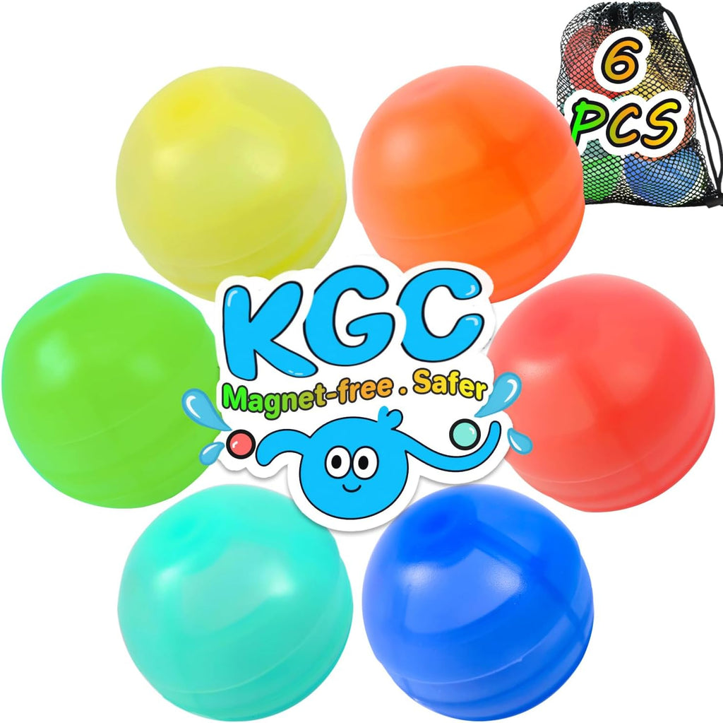 Reusable silicone water balloons for kids and adults, refillable quick-fill water balls for summer pool parties and water fights