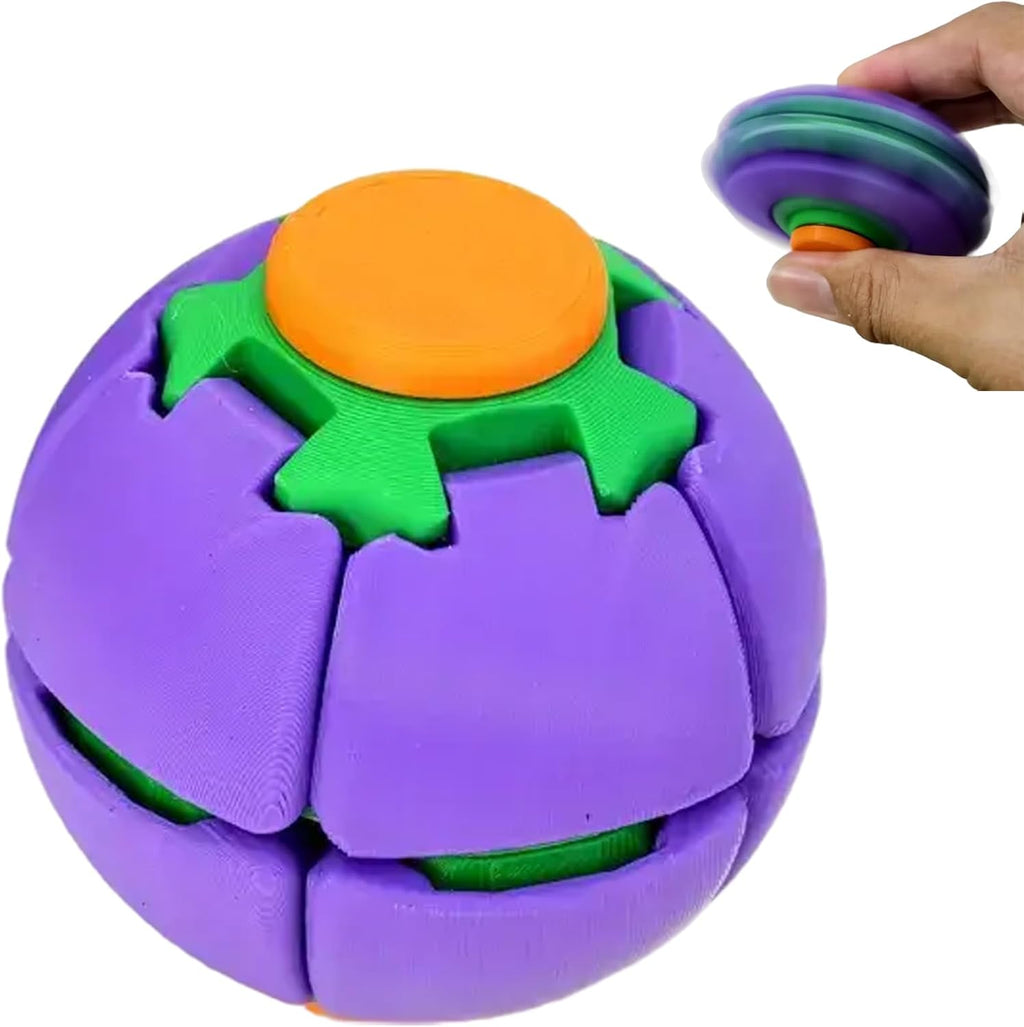 3D printed press and spin fidget ball sensory stress relief toy
