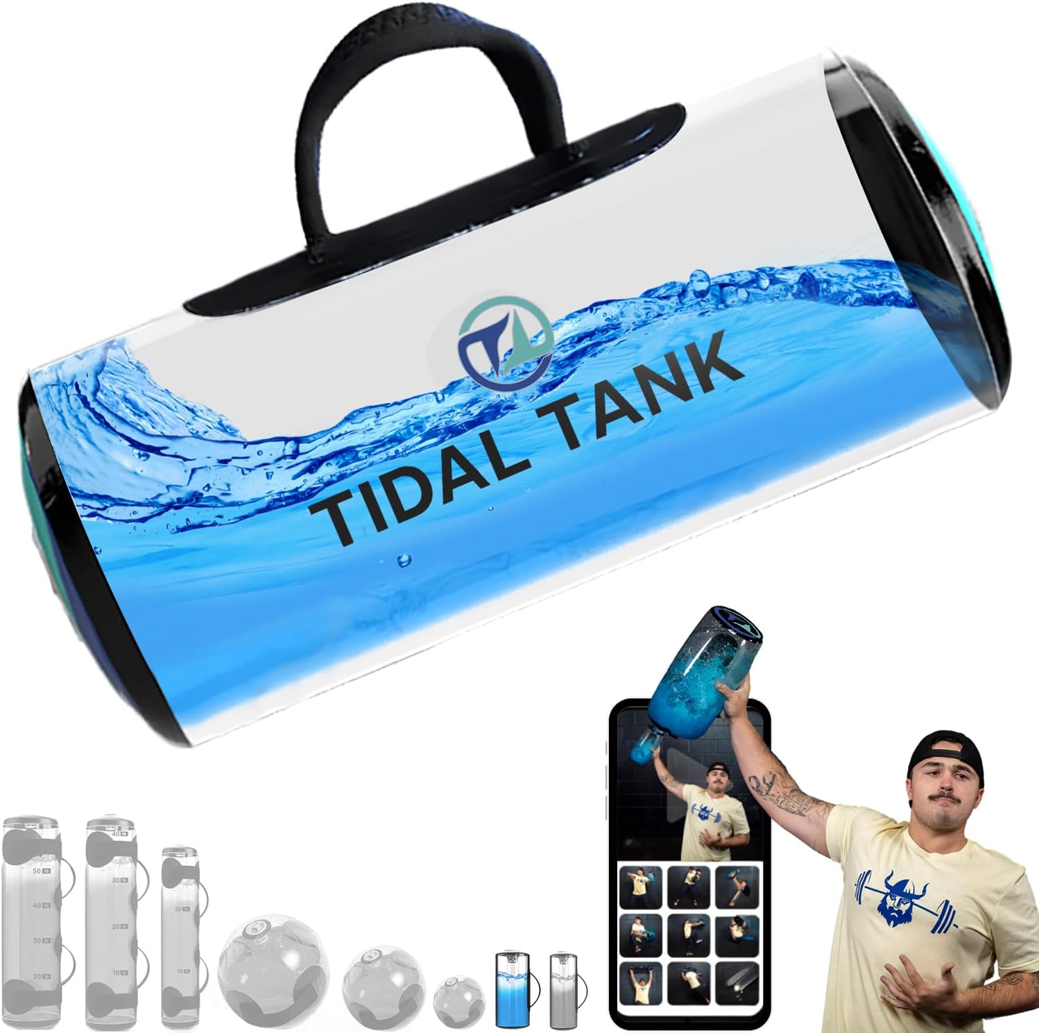 Tidal Tank portable adjustable water weight aqua bag for full body workout