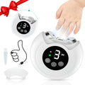 2-in-1 electric nail clipper rechargeable trimmer and polisher with LED light