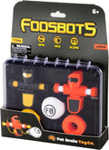 Foosbots handheld squeeze-to-kick mini soccer game toy with goal lines and foam ball