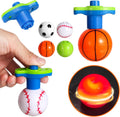 Flashing light up spinning tops with red LED and gyroscope launcher for kids