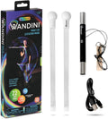 Wandini collapsible LED levitation flow wand glowing with color-changing light