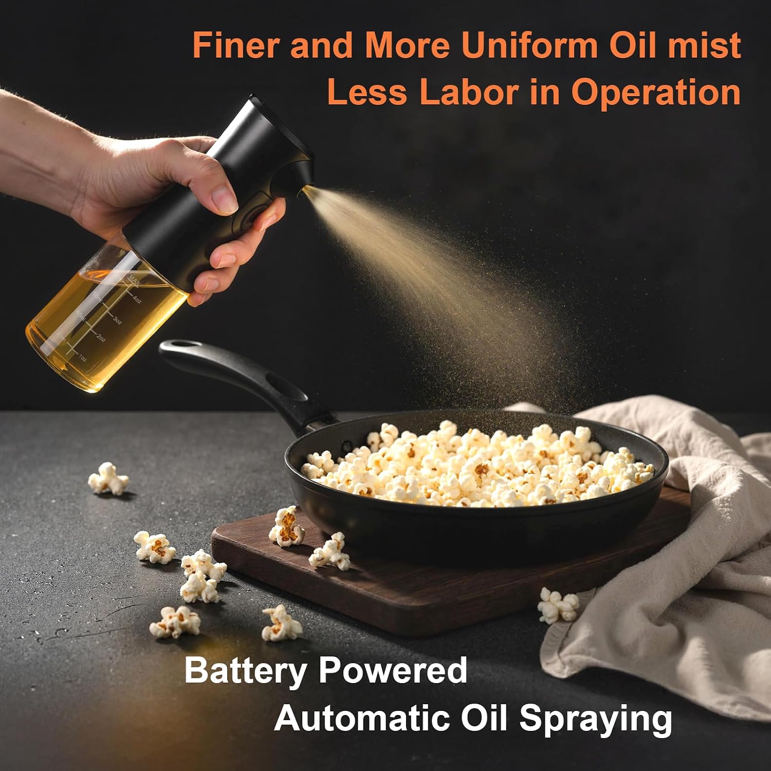 Electric Oil Sprayer for Cooking – Rechargeable Olive Oil Mister for Air Fryer