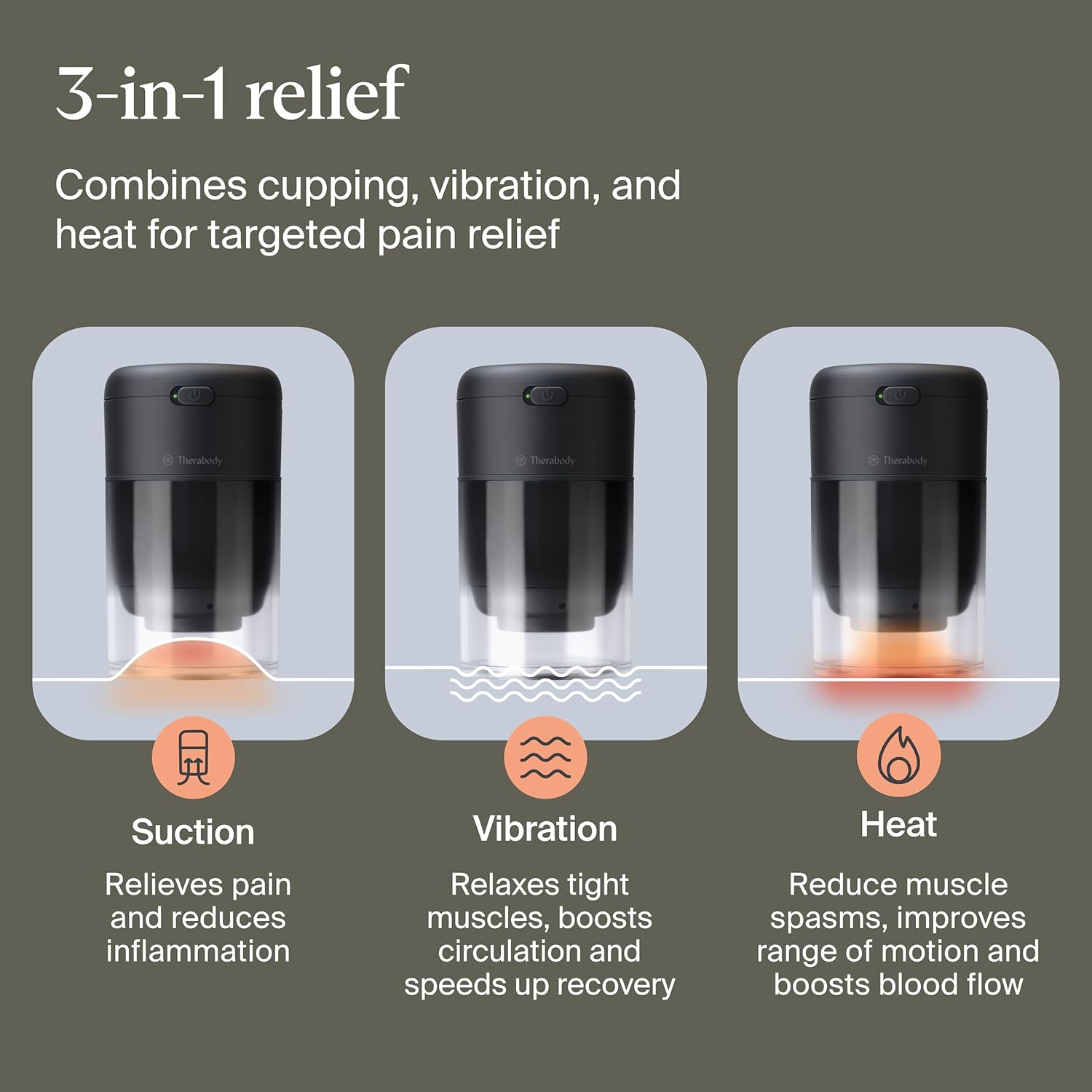 Therabody TheraCup – Smart Cupping Therapy Device with Heat & Vibration
