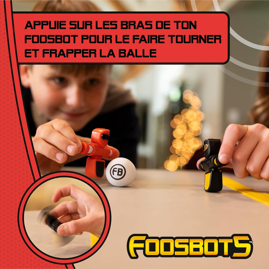 Foosbots Handheld Soccer Game – Squeeze-to-Kick Mini Foosball Toy for Kids