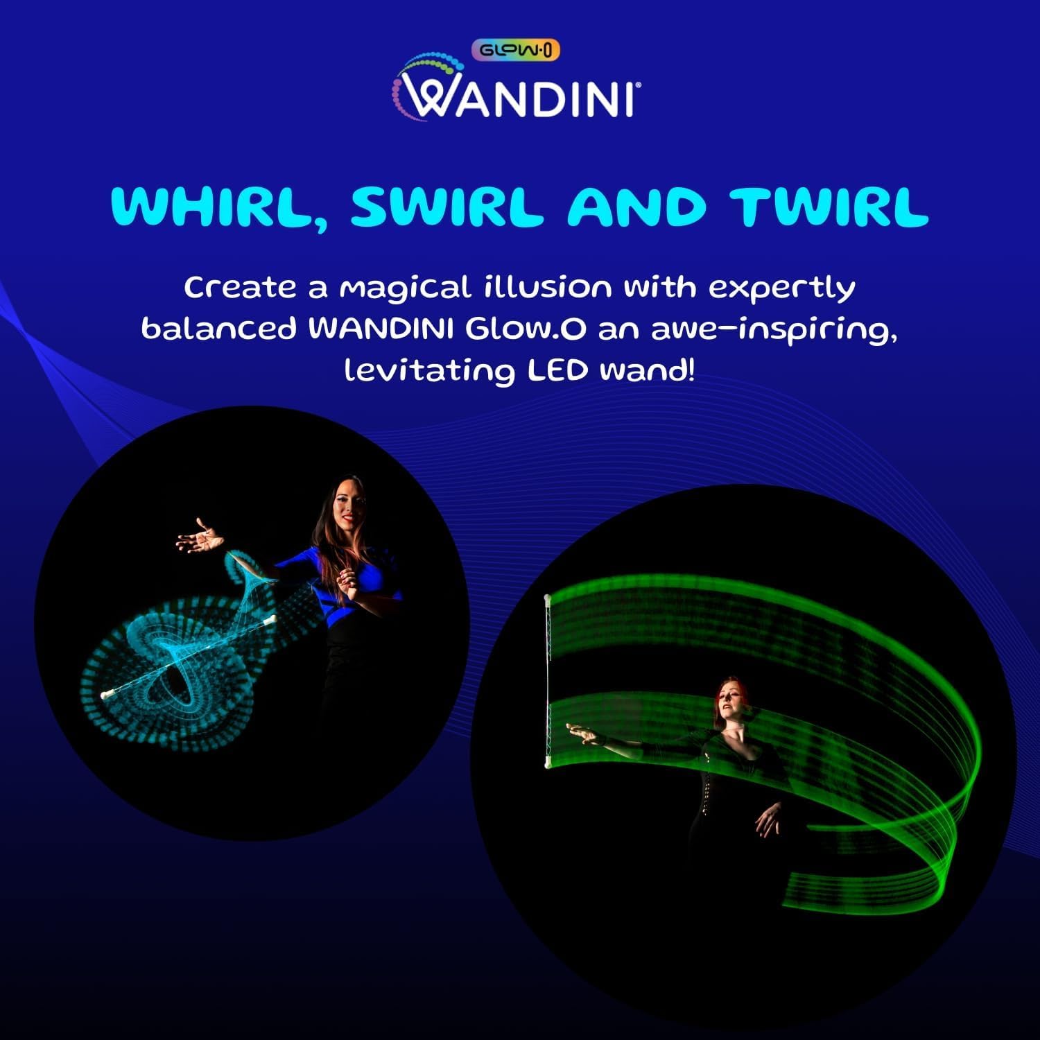 Wandini LED Levitation Wand – Collapsible Rechargeable Light-Up Flow Stick