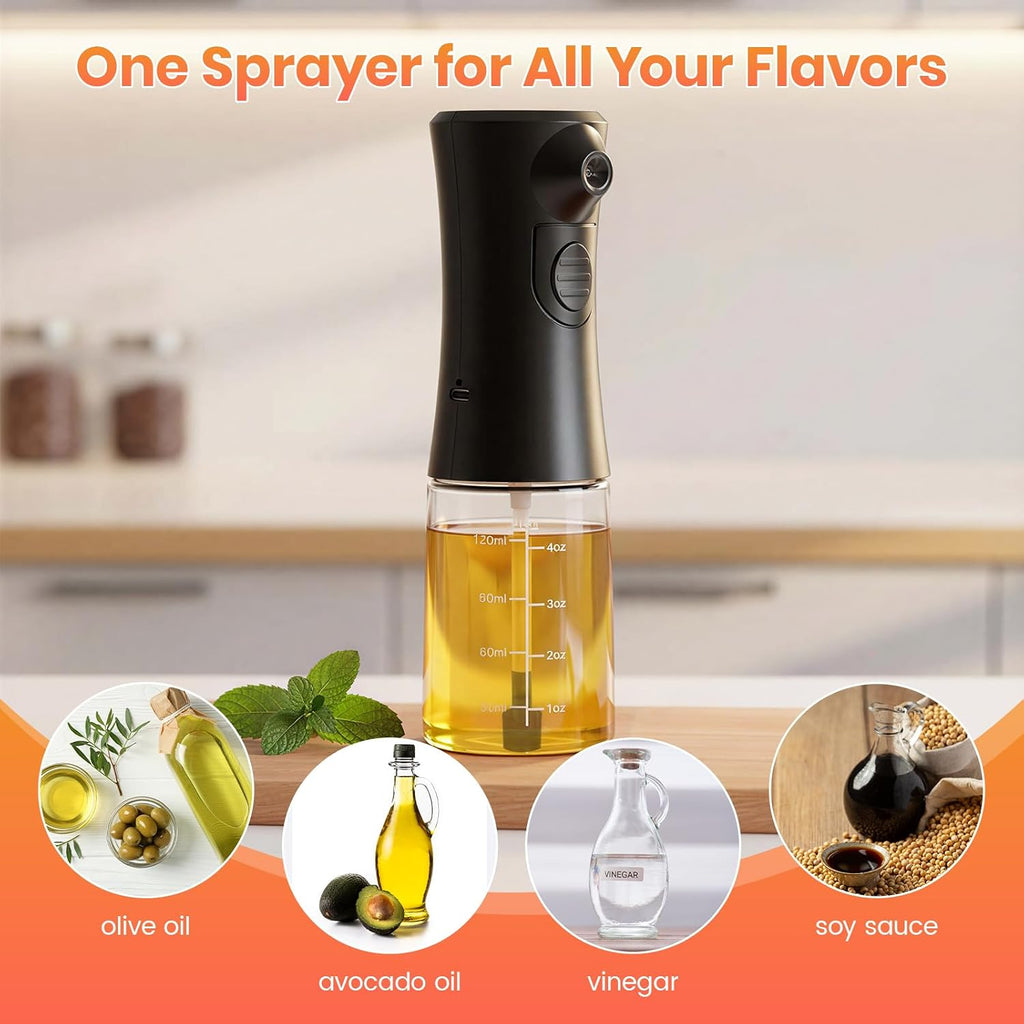 Electric Oil Sprayer for Cooking – Rechargeable Olive Oil Mister for Air Fryer