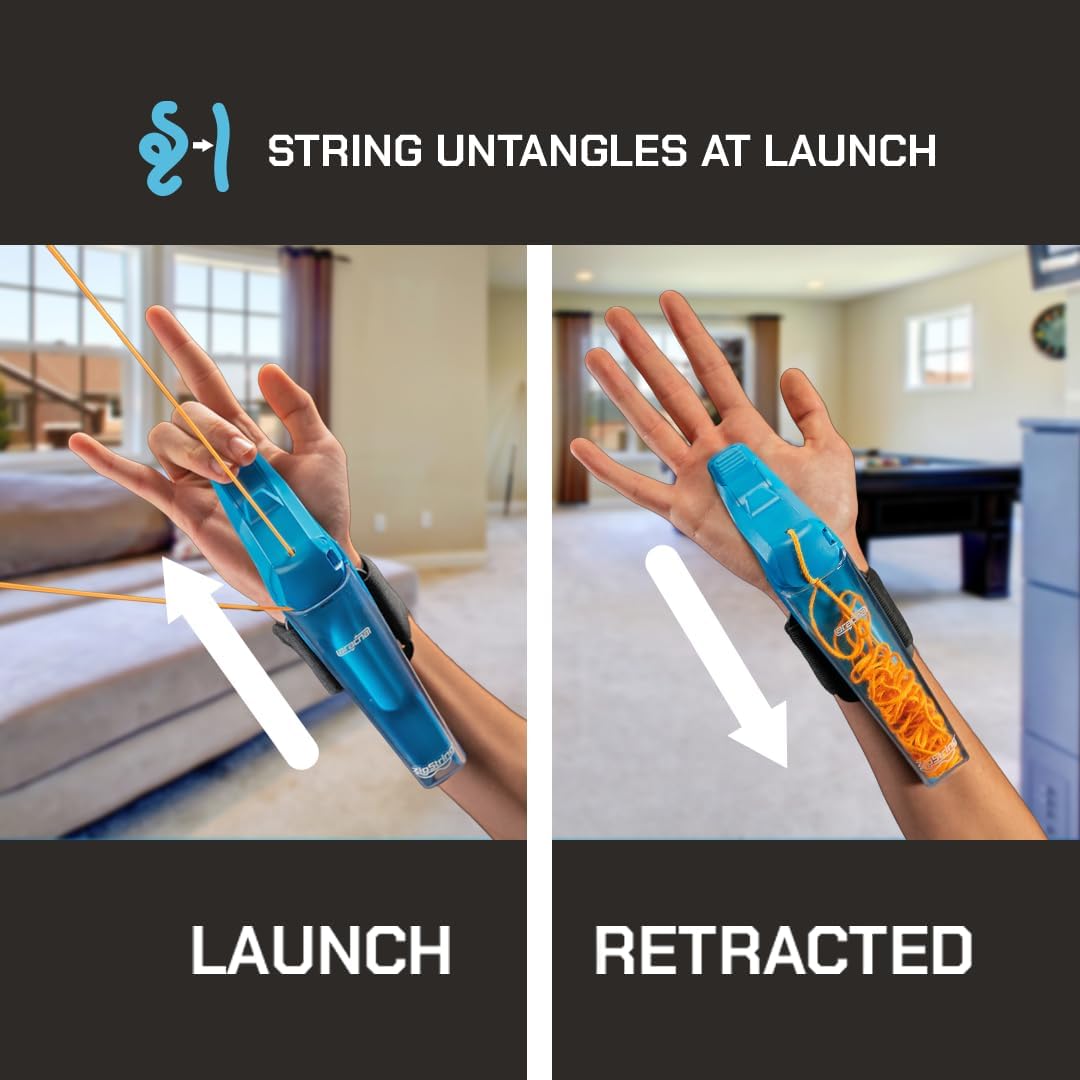 ZipString Aracna Glow-in-the-Dark Web Shooter – String Loop Trick Toy