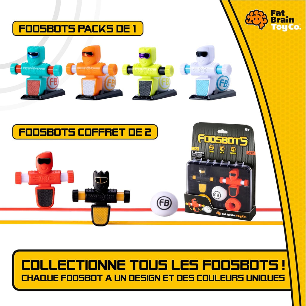 Foosbots Handheld Soccer Game – Squeeze-to-Kick Mini Foosball Toy for Kids