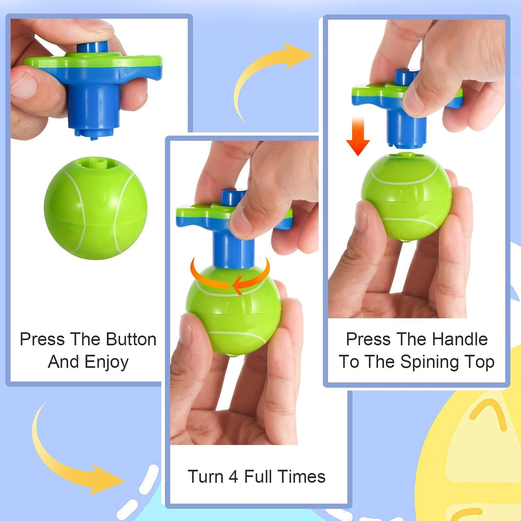 Flashing Light Up Spinning Tops – LED Gyroscope Party Favor Toys for Kids