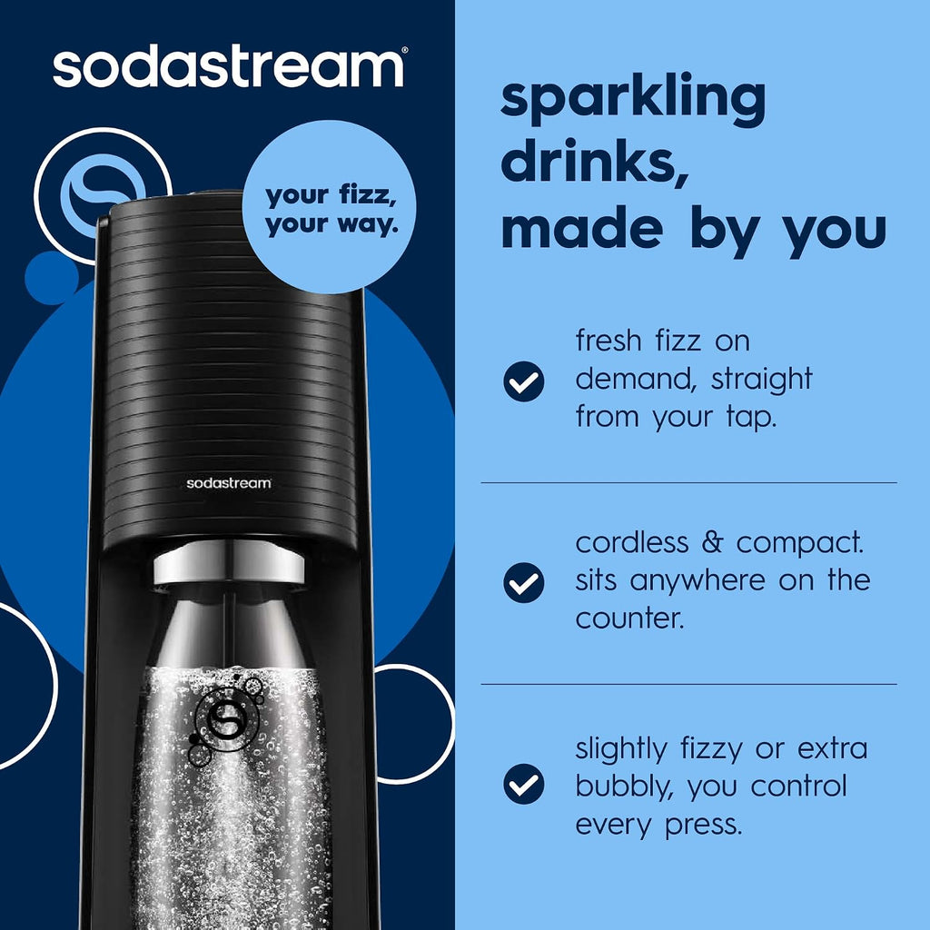 SodaStream TERRA Sparkling Water Maker – Countertop Soda Machine with CO2
