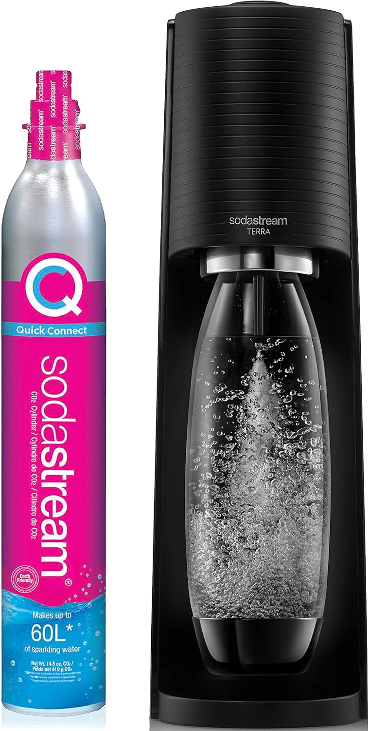 SodaStream TERRA Sparkling Water Maker – Countertop Soda Machine with CO2