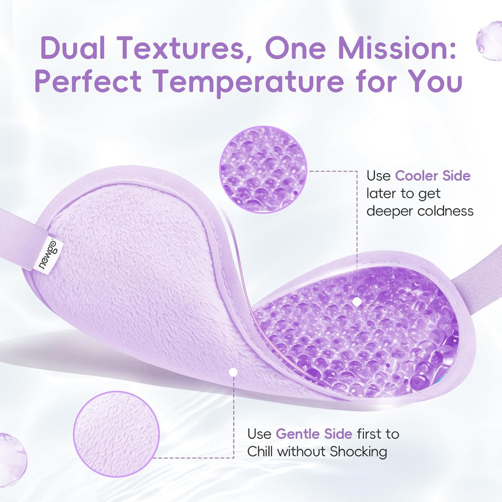 NEWGO Cooling Gel Eye Mask – Reversible Hot & Cold Ice Pack for Puffy Eyes