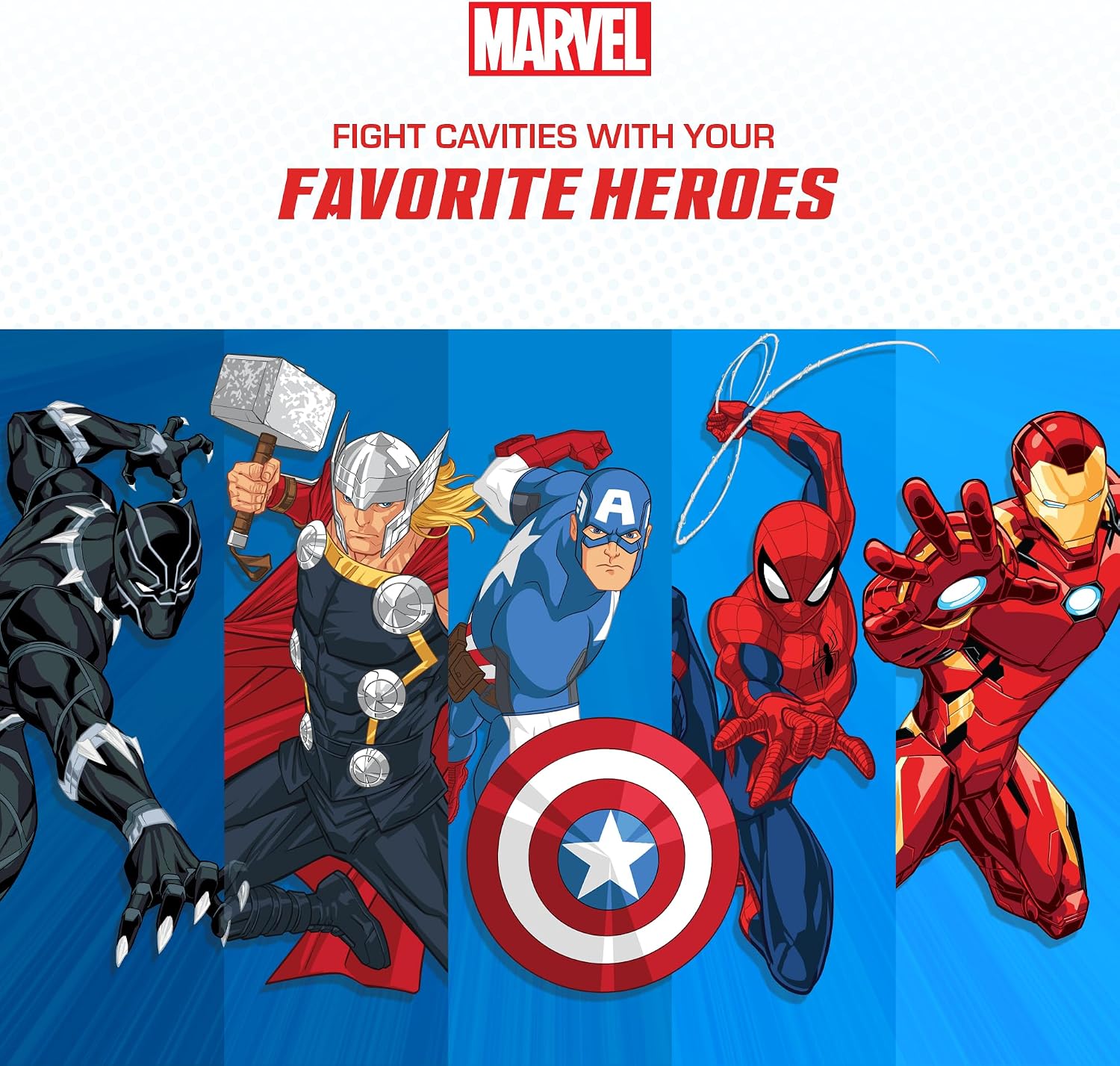Brush Buddies Marvel Poppin' Kids Toothbrush – Soft Bristle Brush with Cover