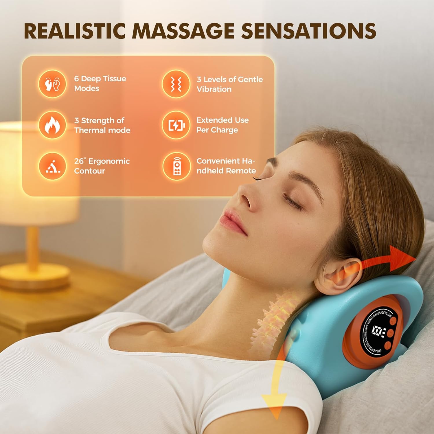 Neck Stretcher Massager – 3-in-1 Cervical Traction Device with Heat & Vibration