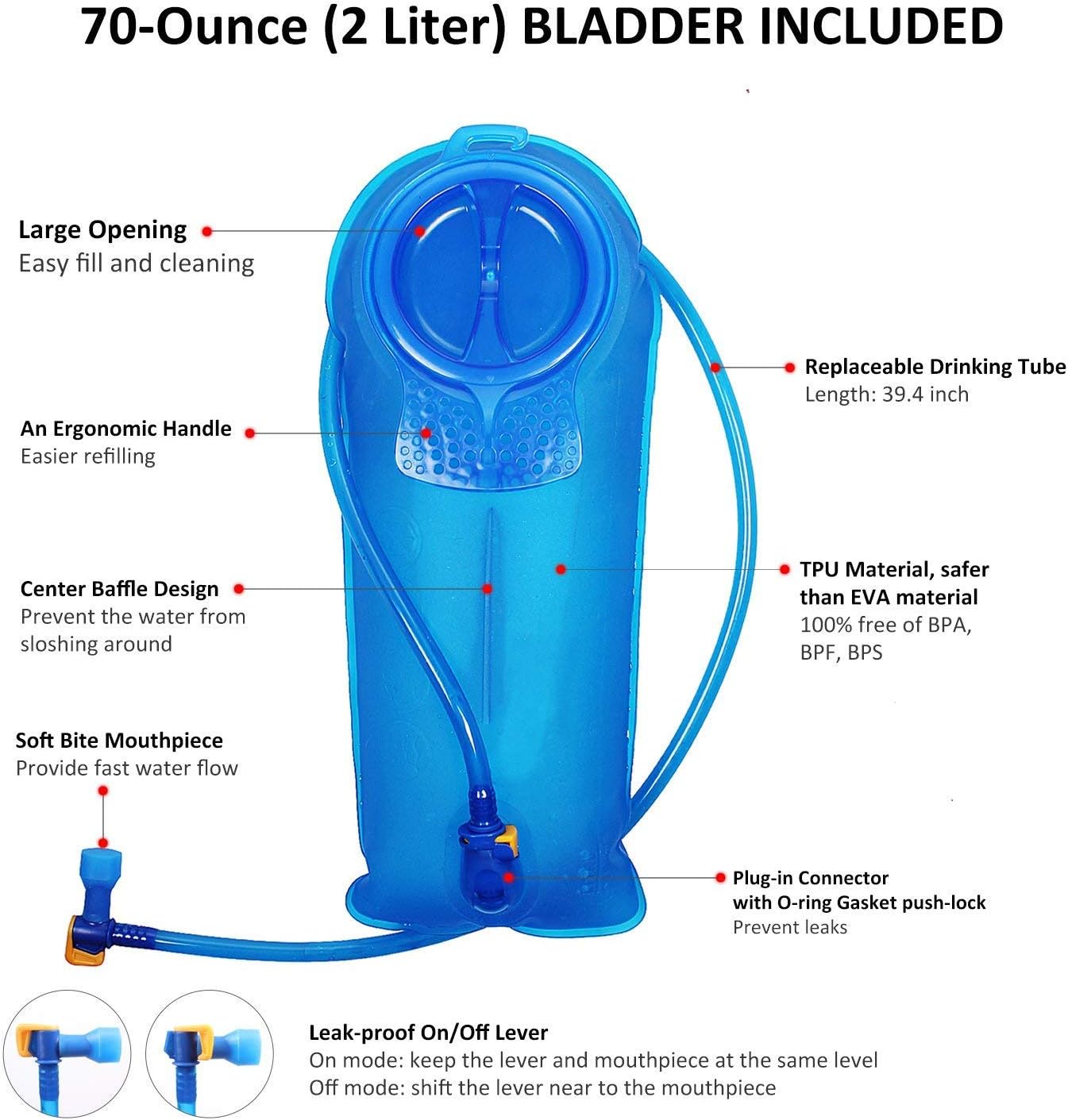 Unigear Hydration Pack Backpack – 2L Water Bladder for Hiking & Cycling
