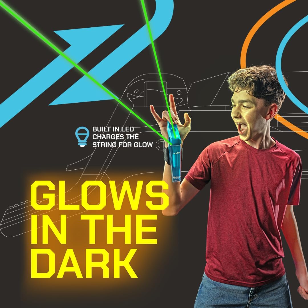 ZipString Aracna Glow-in-the-Dark Web Shooter – String Loop Trick Toy