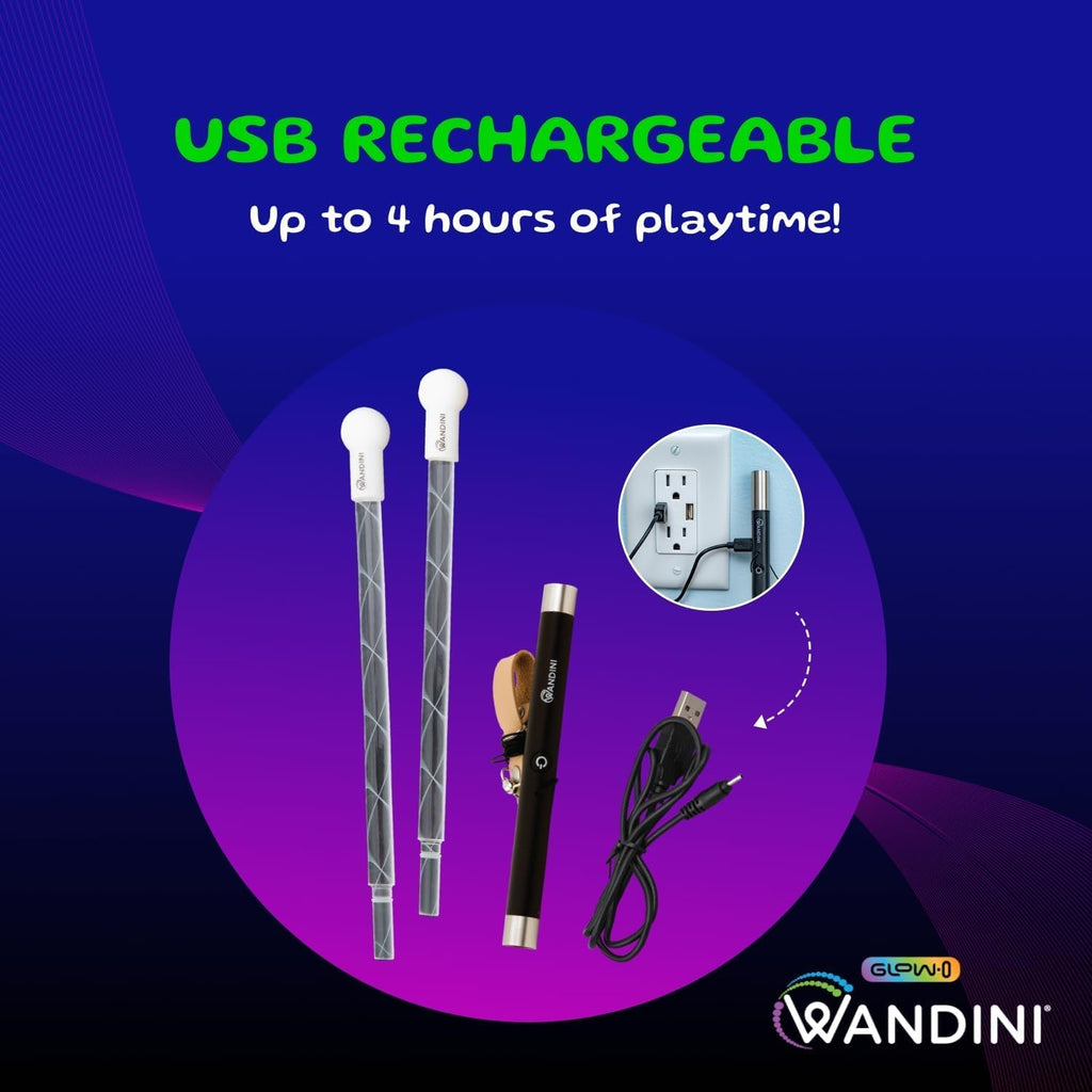 Wandini LED Levitation Wand – Collapsible Rechargeable Light-Up Flow Stick