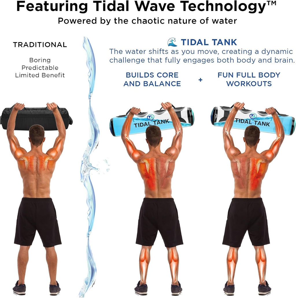 Tidal Tank Water Weight – Portable Adjustable Aqua Bag for Full Body Workout