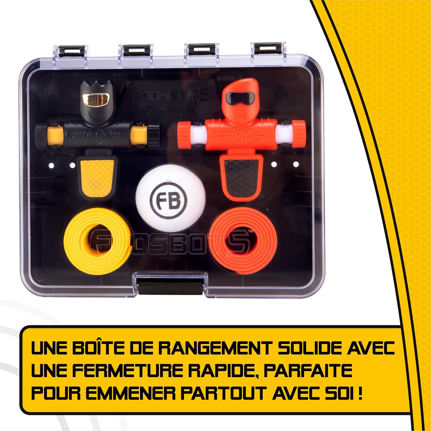 Foosbots Handheld Soccer Game – Squeeze-to-Kick Mini Foosball Toy for Kids