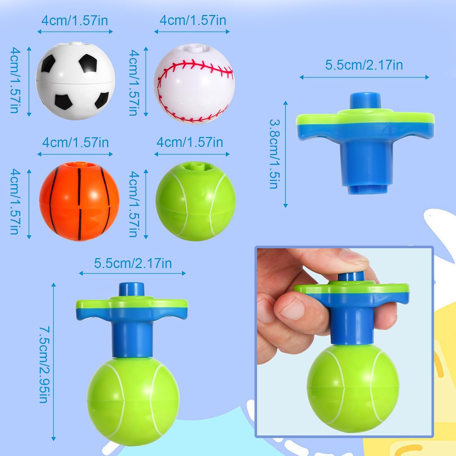 Flashing Light Up Spinning Tops – LED Gyroscope Party Favor Toys for Kids
