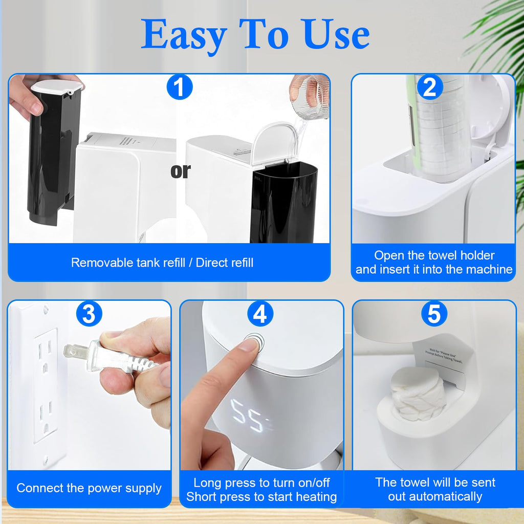 Compressed Towel Refills 60-Count – Spa-Grade Towels for Towel Warmers