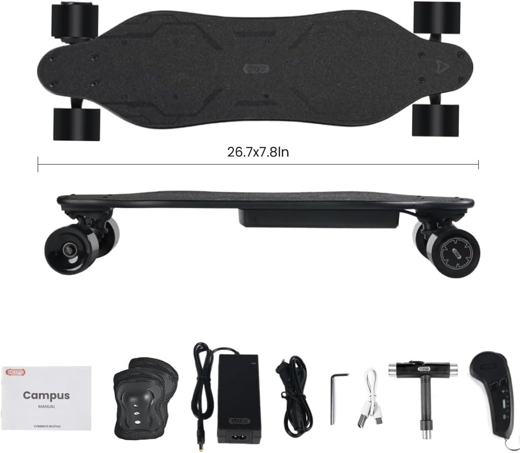 MEEPO Campus Electric Skateboard – Beginner E-Skateboard for Teens 15.5 mph