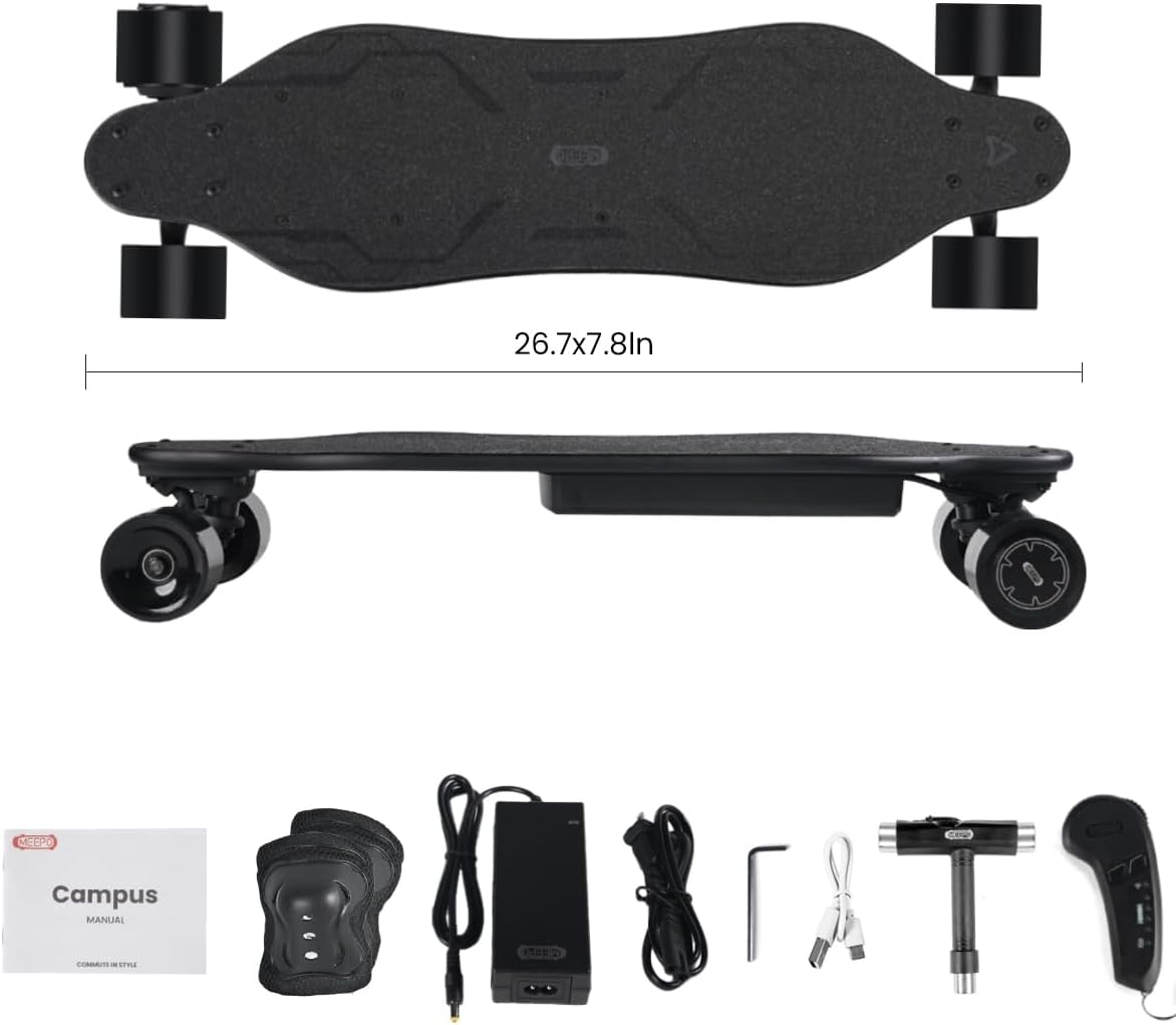 MEEPO Campus Electric Skateboard – Beginner E-Skateboard for Teens 15.5 mph