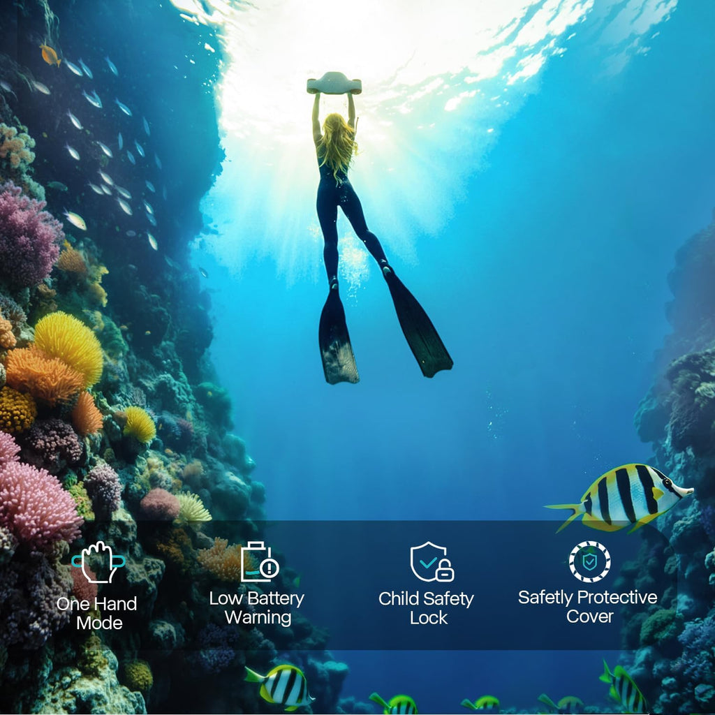 Asiwo Manta 2 Underwater Sea Scooter – Dual Motor Diving Scooter with Camera Mount