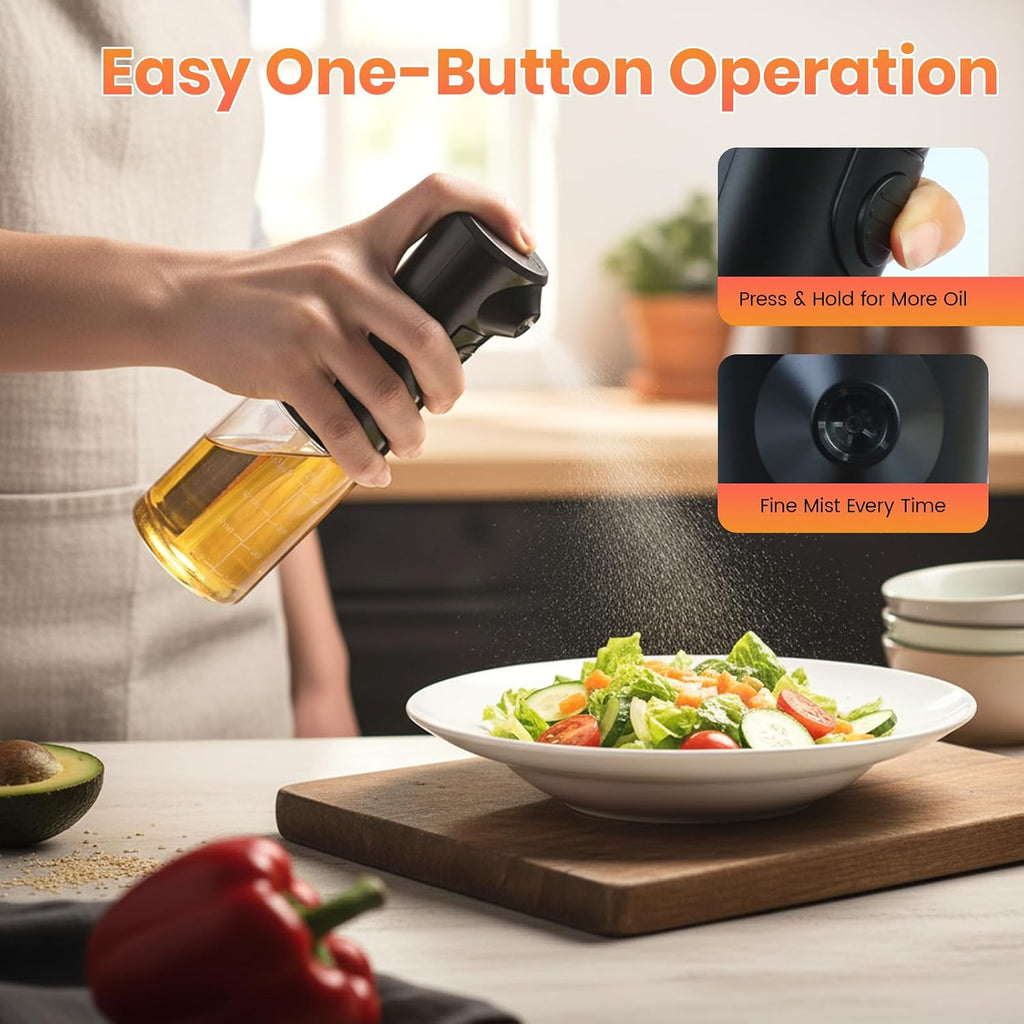 Electric Oil Sprayer for Cooking – Rechargeable Olive Oil Mister for Air Fryer