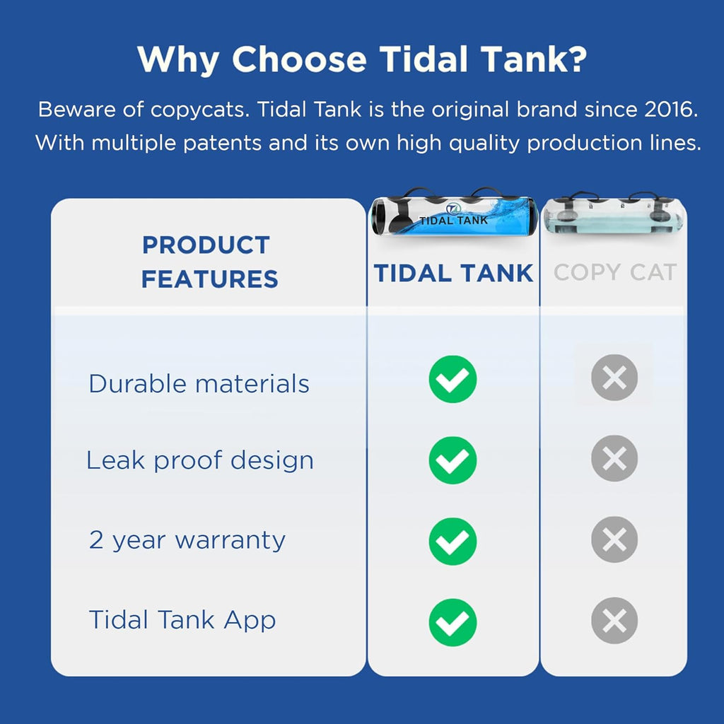 Tidal Tank Water Weight – Portable Adjustable Aqua Bag for Full Body Workout