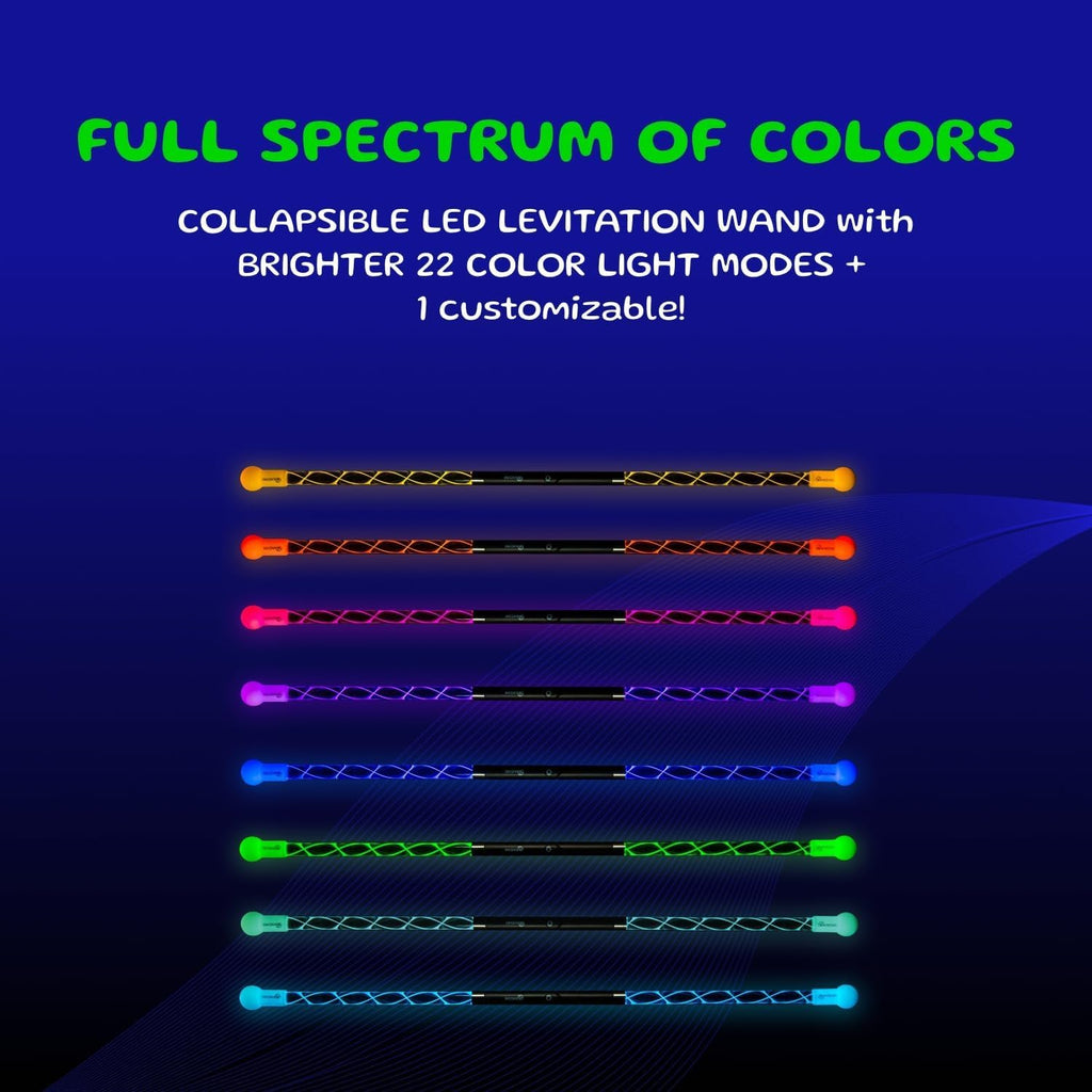 Wandini LED Levitation Wand – Collapsible Rechargeable Light-Up Flow Stick