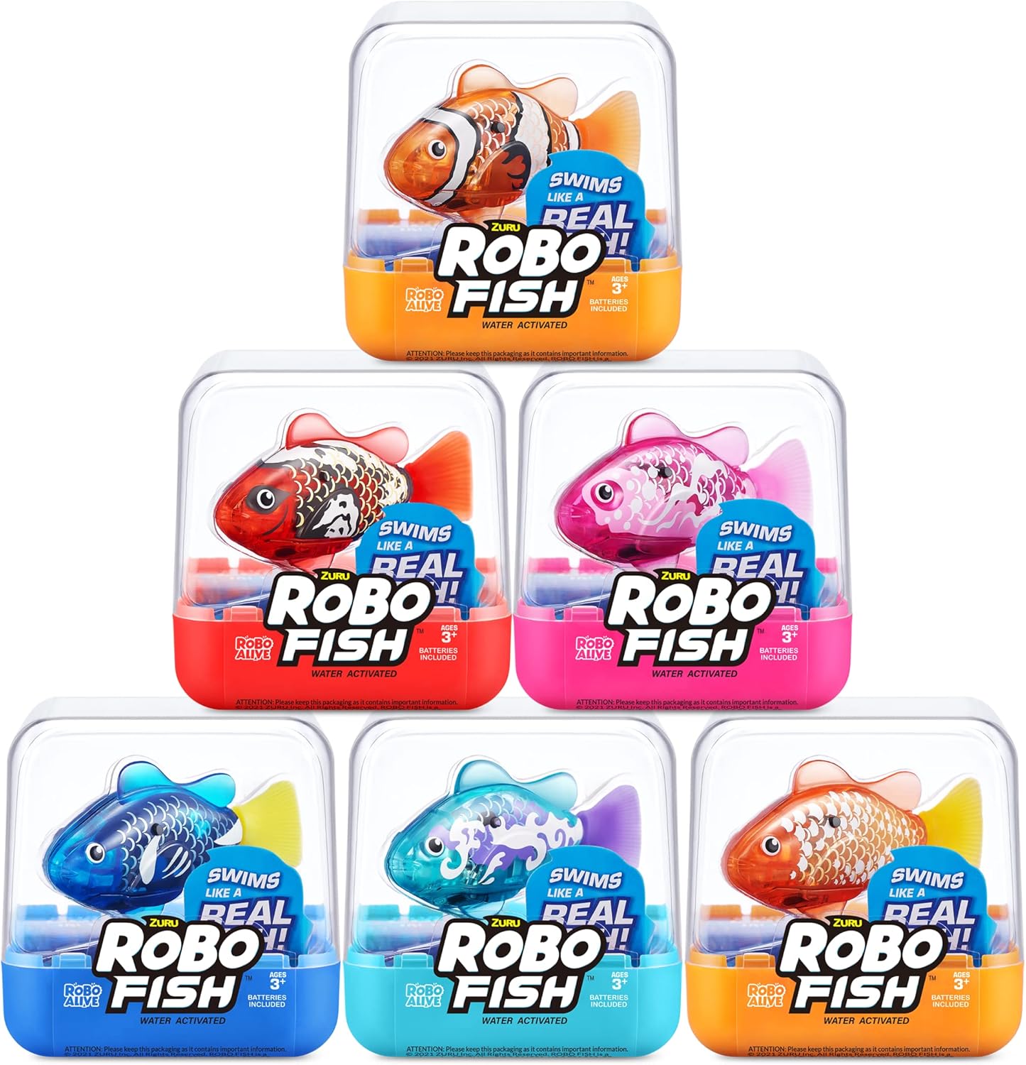ZURU Robo Fish – Water-Activated Color-Changing Robotic Swimming Fish Toy
